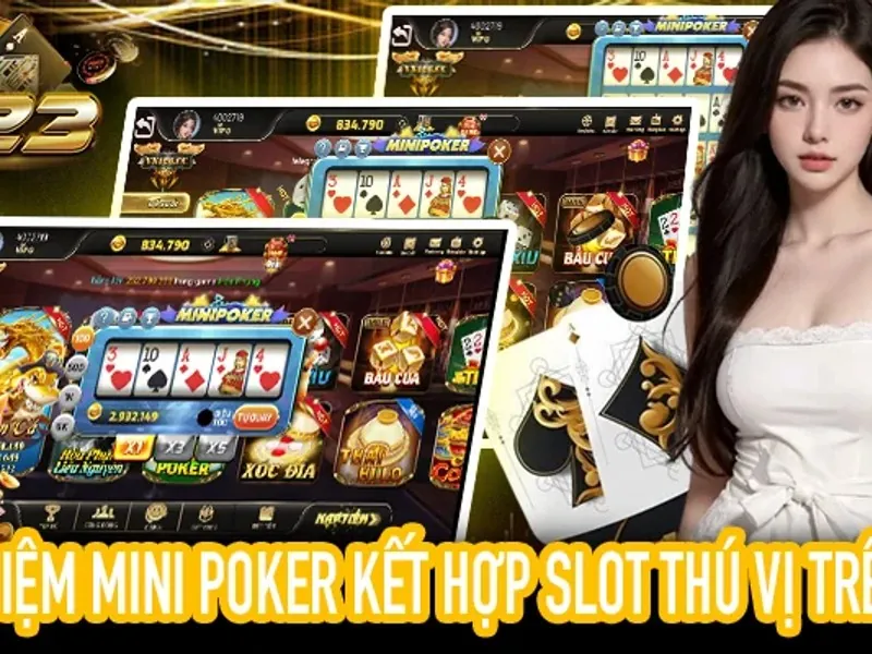 Bàn Blackjack trực tuyến với các lá bài và dealer